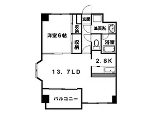 アリュール南観音【2階】の間取り