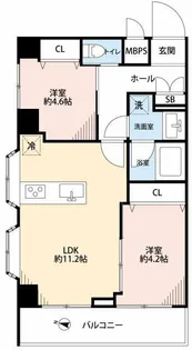 ライオンズマンション鉄砲洲第2【5階】の間取り