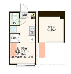 ハーモニーテラス上井草III【2階】の間取り