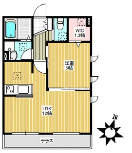 ボヌール千川一号館【1階】の間取り