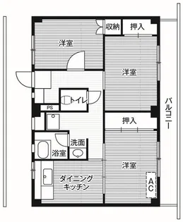 ビレッジハウス郷地1号棟【1階】の間取り