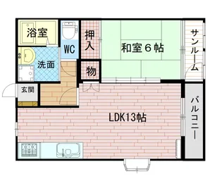 フォレストイン長谷川【1階】の間取り