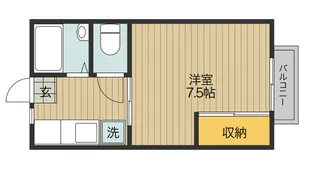 広島県福山市東川口町3【アパート】の間取り