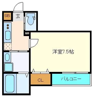 アリュール愛宕橋【3階】の間取り