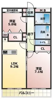 千葉県習志野市藤崎2【マンション】の間取り