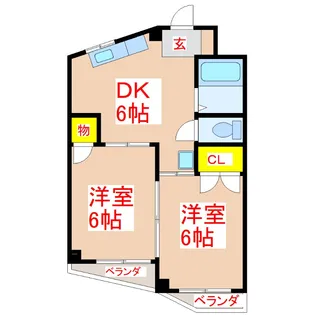 ハートビル【4階】の間取り