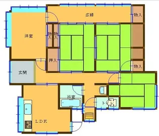 愛媛県新居浜市横水町【一戸建】の間取り