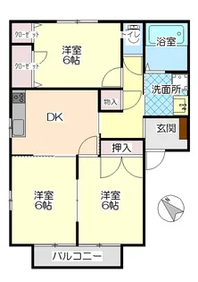 クリスタルK【1階】の間取り