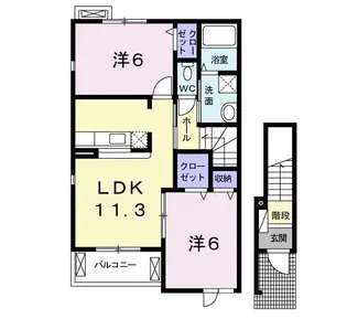 ロマネクス【2階】の間取り