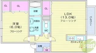 コンフォールM1【2階】の間取り