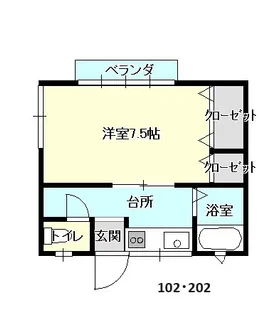 タウンハイツJ【1階】の間取り