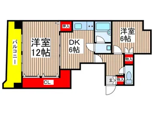 パークサイド鶴舞【6階】の間取り