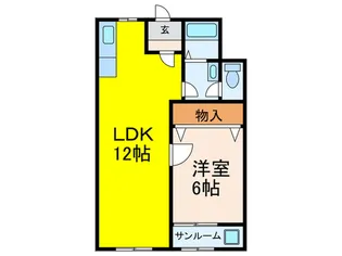 宝塚第一コーポラス【7階】の間取り