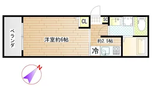 1Kの間取り画像