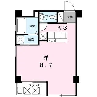 コリドールウエスト【5階】の間取り