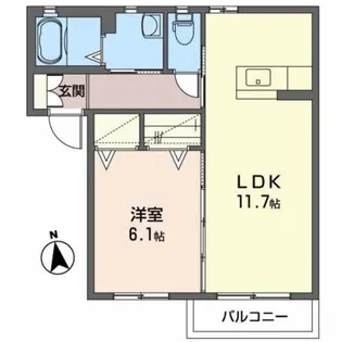 シャーメゾン・モカ【1階】の間取り