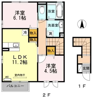 calme villageさいおんじ【2階】の間取り