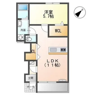 コリーヌ・ヴァンベール【1階】の間取り