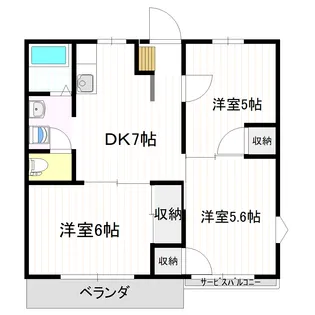 ラ・カーサ【2階】の間取り