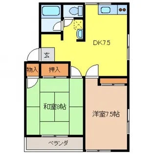 浅原ハイツ【2階】の間取り