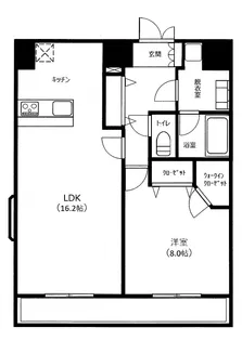 第8ライブリービル【9階】の間取り