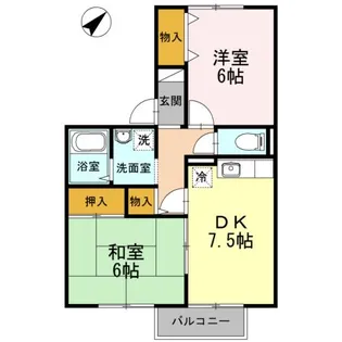 ロイヤルガーデン須田ノ木 E棟【2階】の間取り
