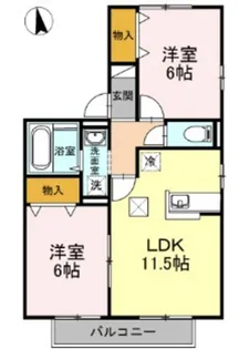リビングタウン旭川 E棟【1階】の間取り