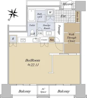 グランドメゾン福岡The Central Luxe【7階】の間取り