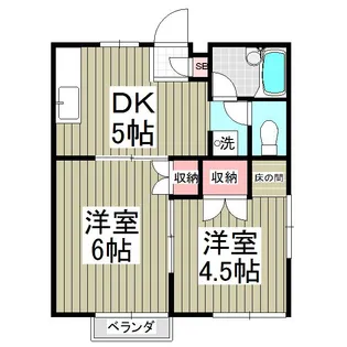 ヴェールシフォン宇都宮【2階】の間取り
