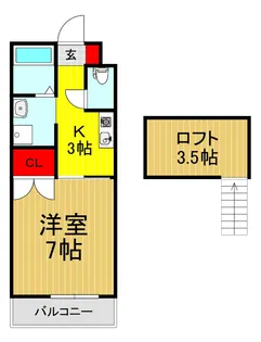 埼玉県川口市並木1【アパート】の間取り