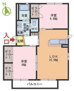 Garden Court 510【2階】の間取り