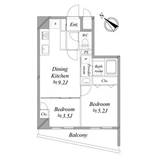 レジディア下丸子プレイス【3階】の間取り