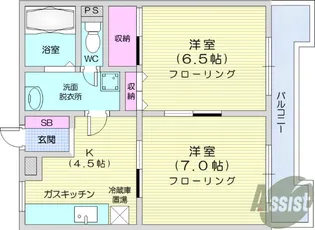 レジェール・ロゼ泉【1階】の間取り