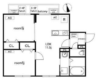Lares East(ラレースイースト)【2階】の間取り