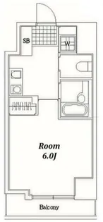 スカイコート銀座東【6階】の間取り