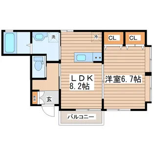 グリーンA【2階】の間取り