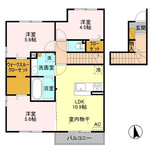 ティエード マロン A【2階】の間取り