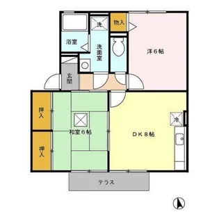 セジュールシャルマン【1階】の間取り