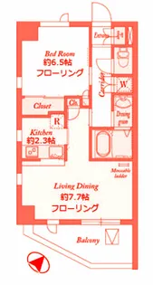 Saint-Clair kawasaki【7階】の間取り