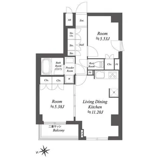 ブランシエスタ荻窪【9階】の間取り