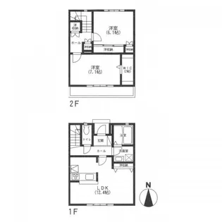 2LDKの間取り画像