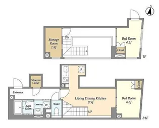 コンフォリア本駒込一丁目の間取り