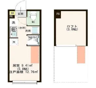 メゾンロシェ【1階】の間取り