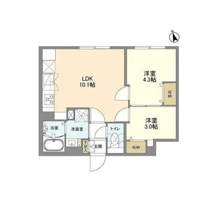 ウェルスクエア新宿戸山【3階】の間取り