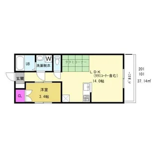 ETSUBO長後 (エツボ長後)【2階】の間取り