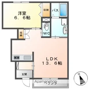 茨城県神栖市波崎【アパート】の間取り