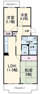 コーポレート与野本町【2階】の間取り
