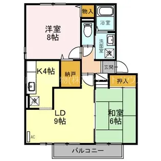 プラセール F【2階】の間取り