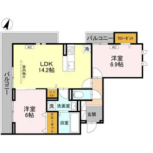 埼玉県さいたま市緑区大字大門【アパート】の間取り