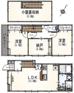 東京都国分寺市富士本1【アパート】の間取り
